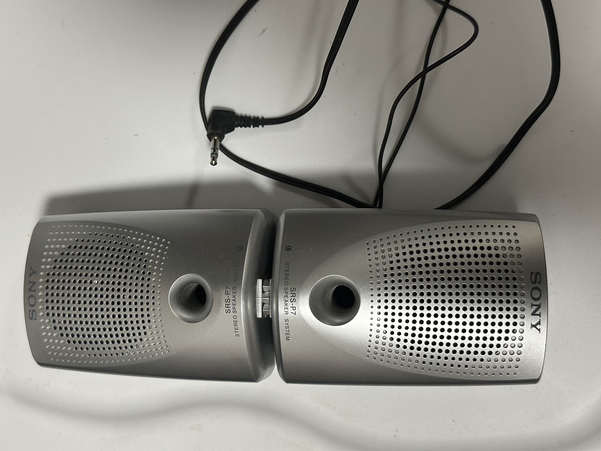 Sony SRS-P7 Stereo Speaker System For Walkman Computer used