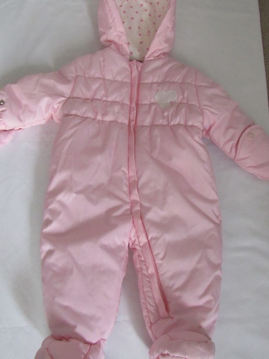 Baby Girls 3/6 Months Pink Snowsuit Faded Glory