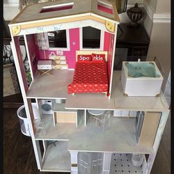 Rainbow High Townhouse 3-story Wood Dollhouse 