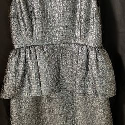 Kate Spade Size 8 Metallic and Black Cocktail Dress