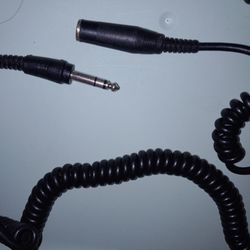 Coiled Expandable 1/4" Headphones Extension 