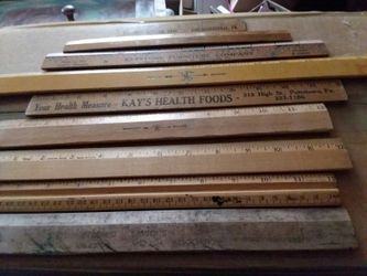 Antique wooden rulers