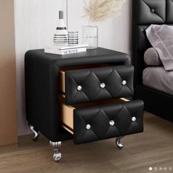 Night Stand With Drawers And Storage 