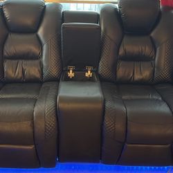 Led Leather Recliner 