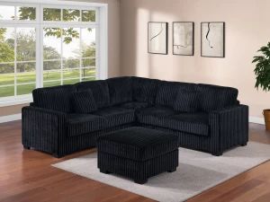 Brand New Super Comfy Plush Corduroy Sectional Set