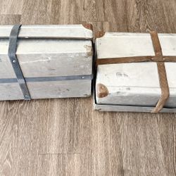 Pair Of 1950s Aluminum Rough Rider Model 6A  Mailing Cases 