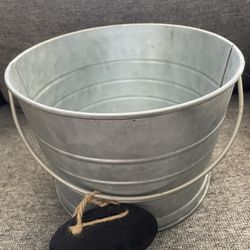 Galvanized Metal Tub Bucket Decor Storage