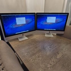 2x 27 Inch iMac 3.4Ghz i7 8GB RAM 250GB Sata HD