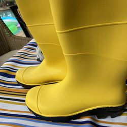 Pair Yellow Rubber Boots Mens 11 Women’s 13 Made In USA