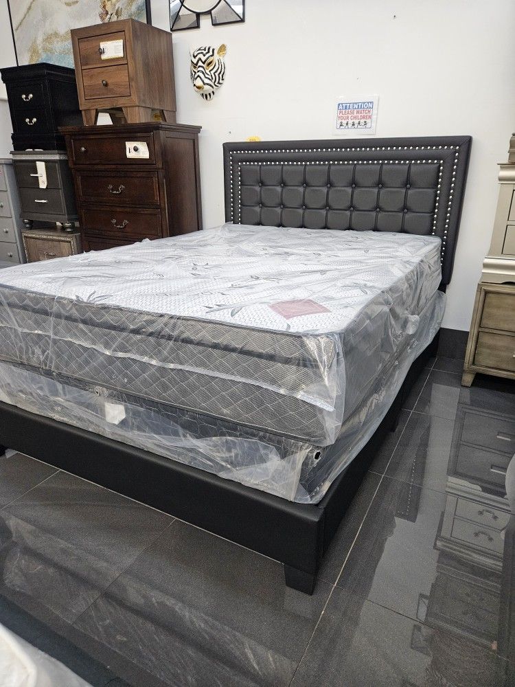 Queen Bed Frame With Mattress $600