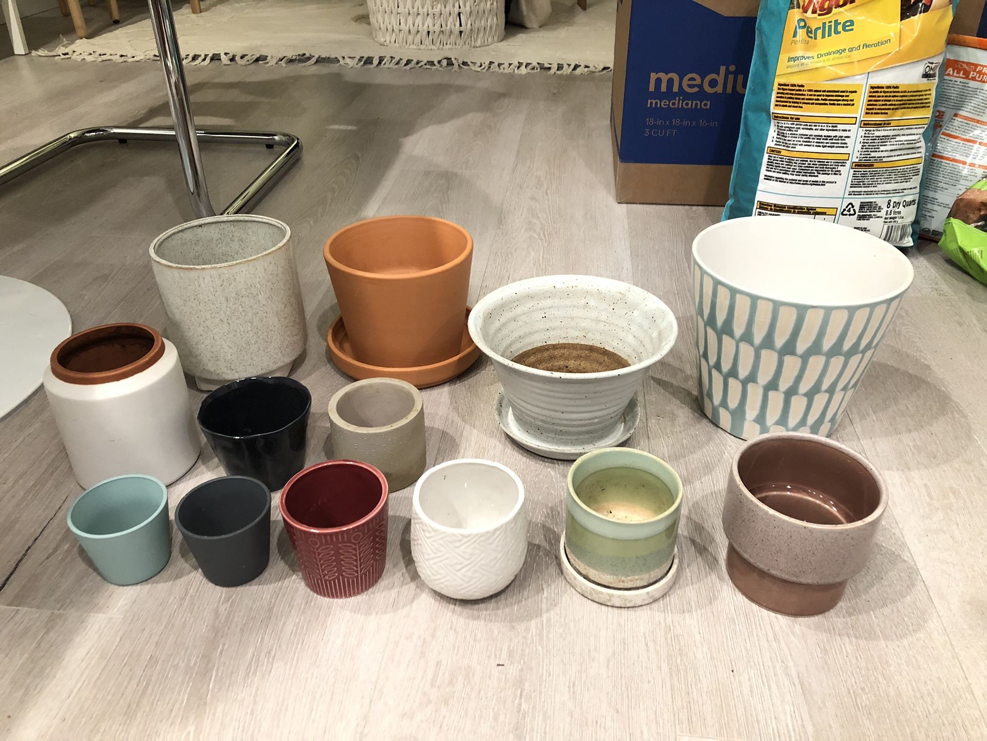 Ceramic Plant Pot Bundle