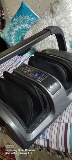 Feet, arms, ankle massager with different speeds .applies heat and pressure adjustable $60 for a eelaxing day from home