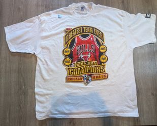 Vintage 1996 Chicago Bulls Greatest Team Ever Jersey T Shirt