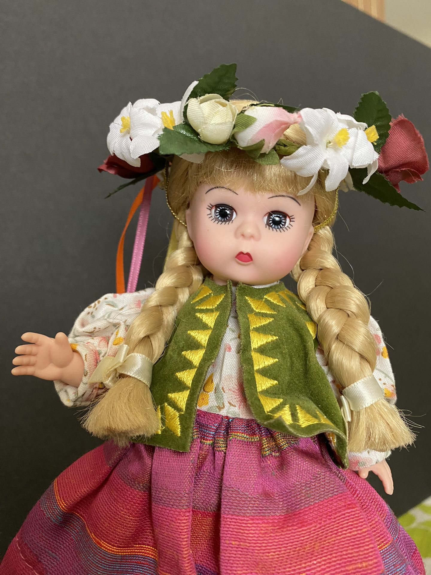 Madame Alexander International 8’’ doll, Ukrainian girl with headband #34325.