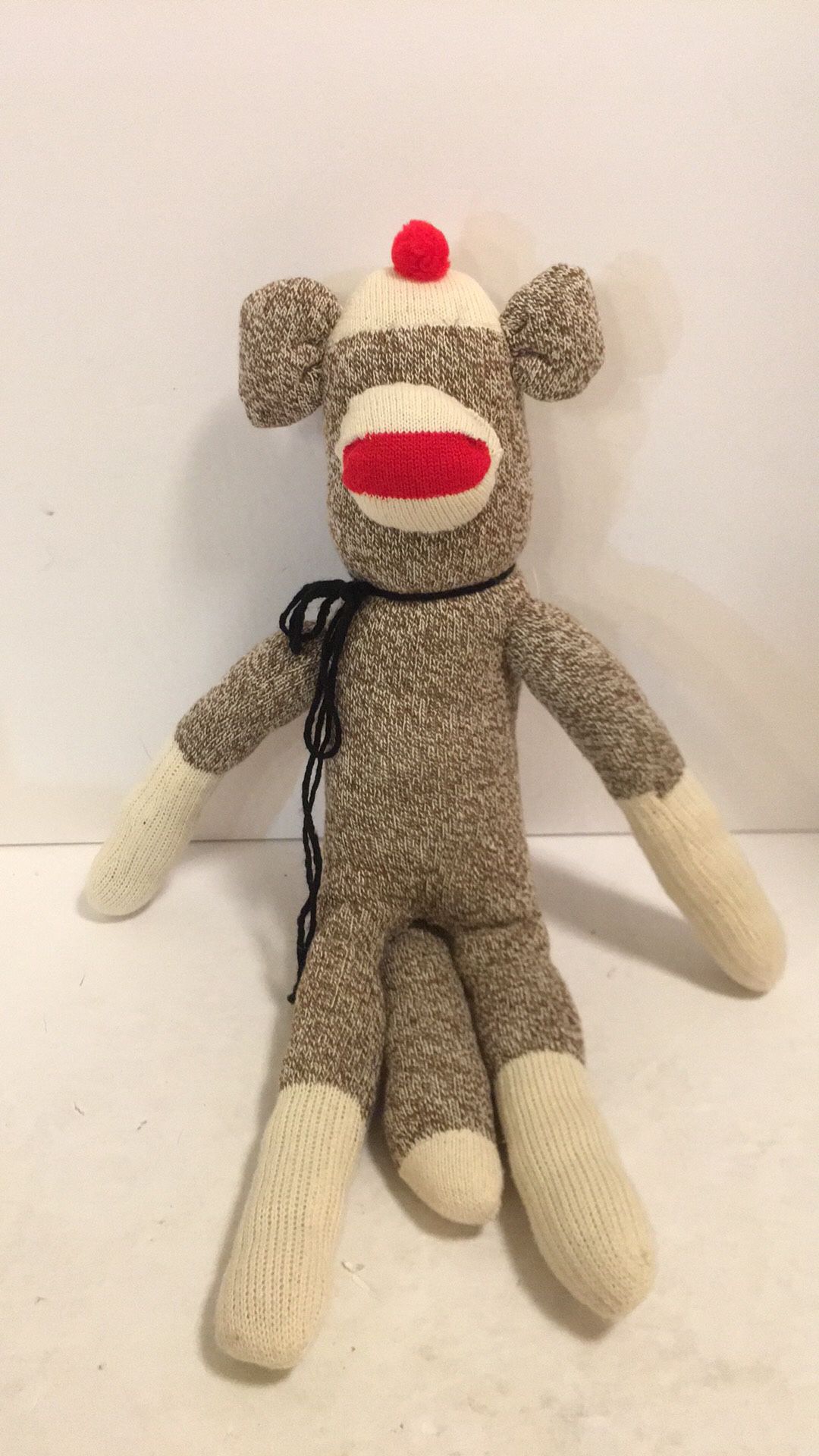 Sock monkey type 20”Tall hand made stuffed Animal. Well made well cared for. 
