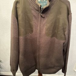 Men’s Sweater Jacket By Orvis. Size Medium 