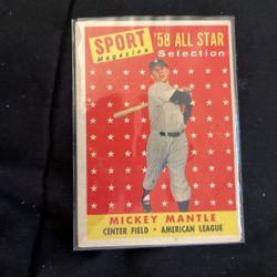 Mickey Mantle 1958 All star Selection # 487