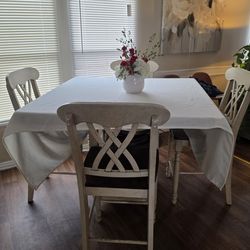 Dinning Table With 4 Chairs For Sale , Mesa Para 4 Personas