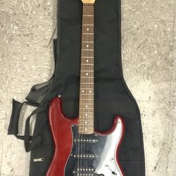 Squier Strat By Fender 6 String Electric Guitar Guitars Musical Instrument Music Audio Studio Concert Performance Live Outdoors Hobby Rock Jazz Blues