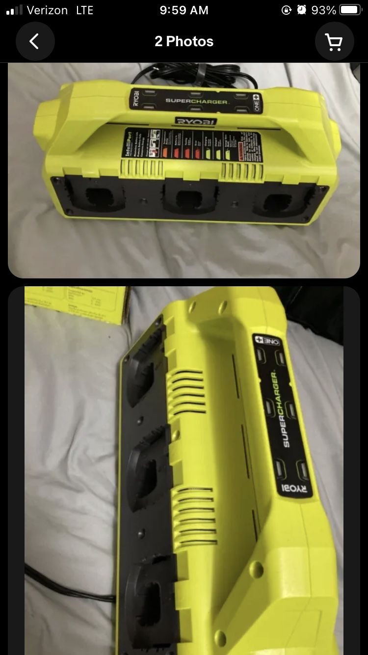 Ryobi ONE+ P135 18V 6-Port Battery Charger - Supercharger