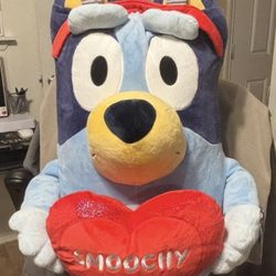 Valentine Bluey Plush 3 Feet 3 Inches Tall.