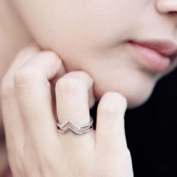 Geometric Ring 925 stamped Sterling Silver