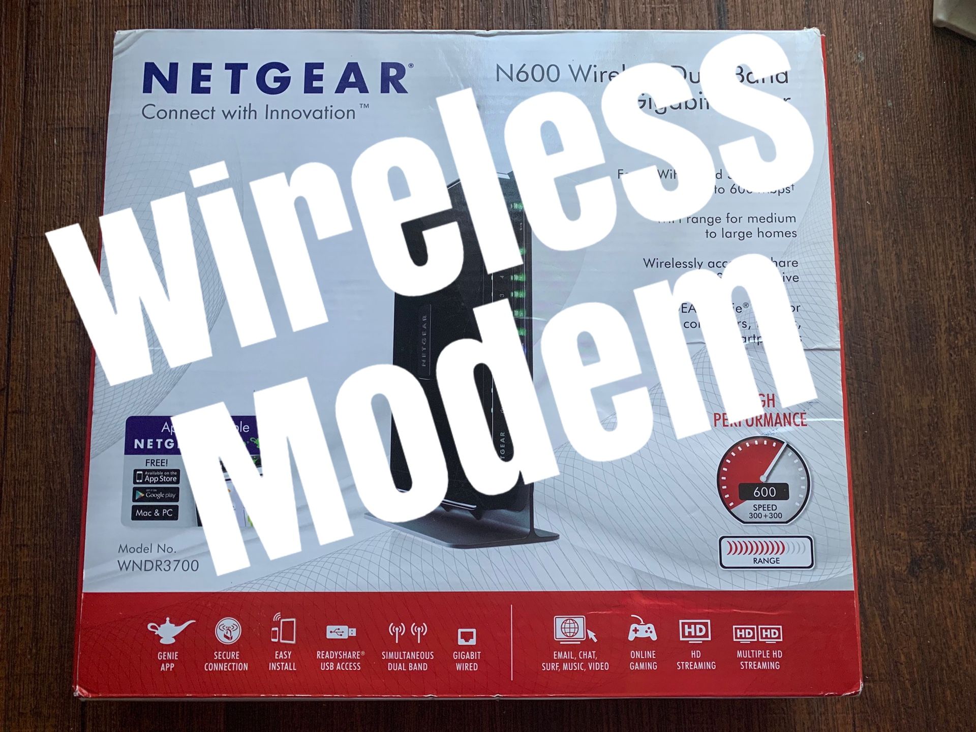 NETGEAR - WIFI Modem Router 600mps