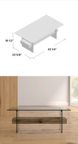 Glass Top Single Coffee Table
