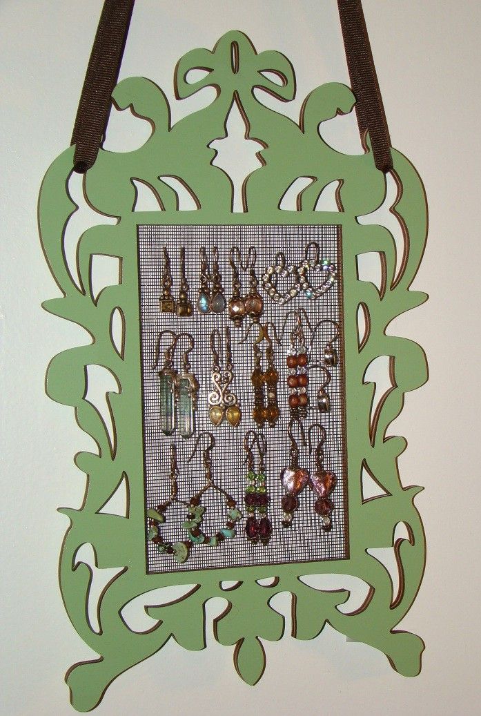 Earring Organizer Hanging Earring Holder Earring Display 'Miss Bombay' - $25

