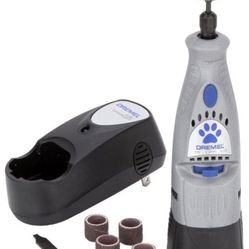 Dremel 7300-PT 4.8V Cordless Pet Dog Nail Grooming & Grinding Tool, Safely & Humanely Trim Pet & Dog Nails, Grey