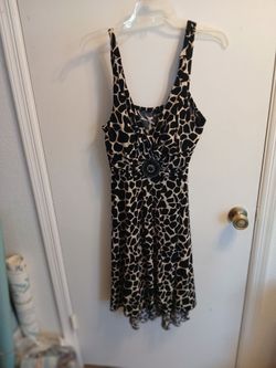 Animal print mid shin dress