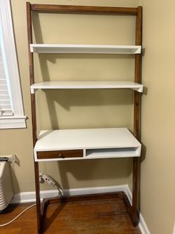 Ladder Desk with Shelves