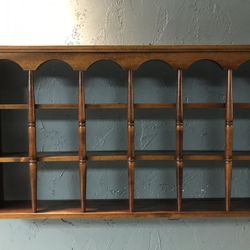 Solid maple decorative plate shelves