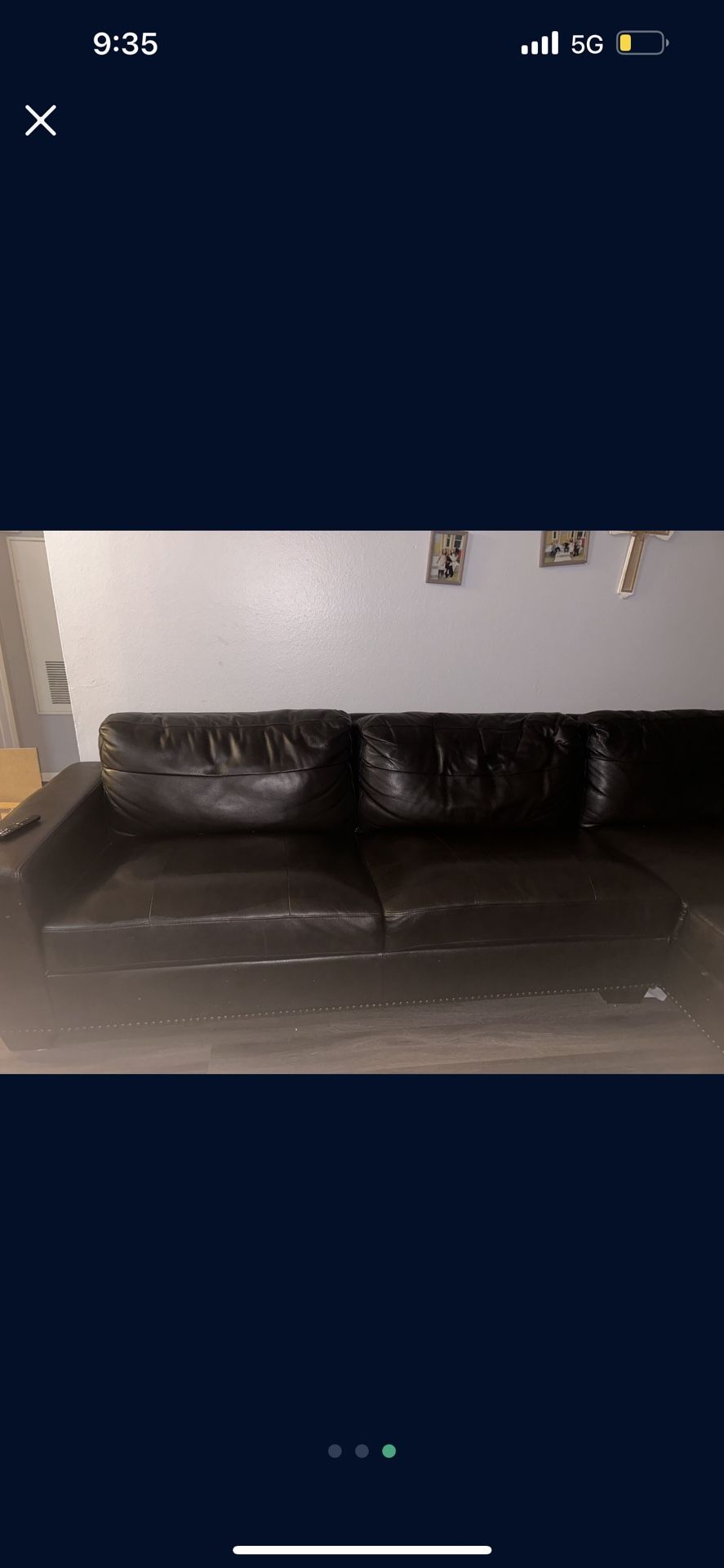 Brown Leather couches