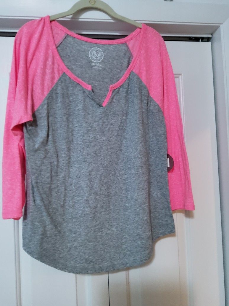 So Baseball Style Top/nwt/szXL