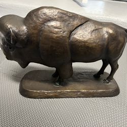 Antique Solid Copper Buffalo/ Bison. 