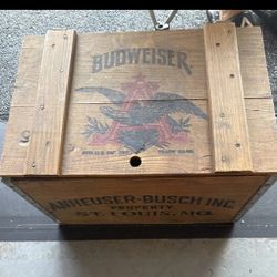Vintage Budweiser Anheuser Busch Centennial Wooden Beer Crate Box 1876