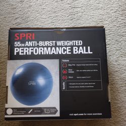 SPRI 55CM Performance Ball new in box the air pump including  BodyBoss 2.0 Home Gym New in the box