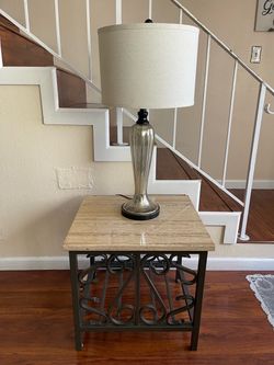 Table and lamp