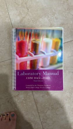 Laboratory Manual CHM1045L And 1046L