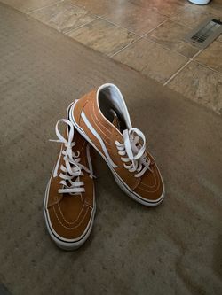 Vans Sk8-Hi Sneakers Orange Suede. Size  men 7.5 and women 9