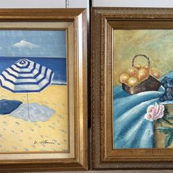 Reproduction framed paintings (2 for $20) both are 25”x21”