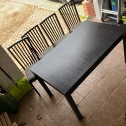 IKEA BJURSTA Table Extendable Including 6 Chairs