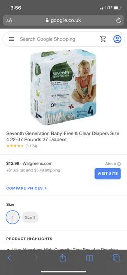 Size 4 baby diapers