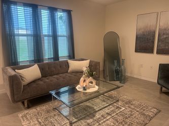 Gray sofa plus