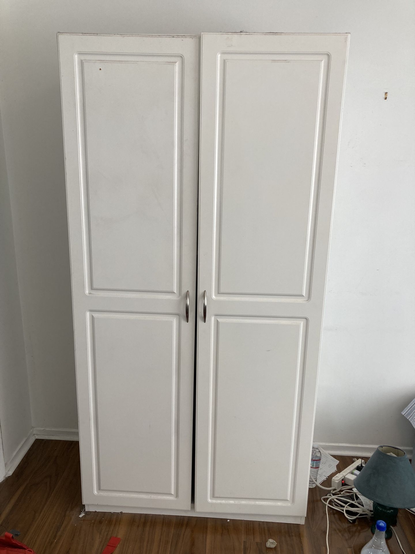 Large White Wardrobe / Shelving Unit