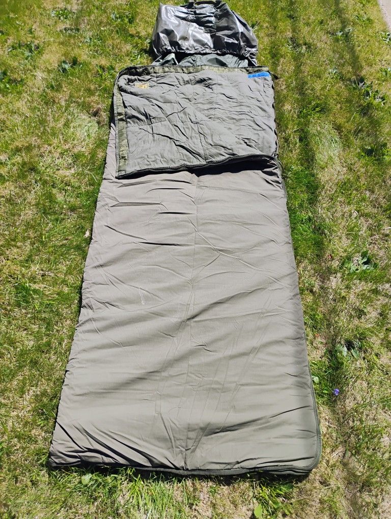 Army Issue Sleeping Bags And Chemical Suit