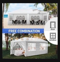 10x20 Party Tent with Removable Sidewalls for Parties Backyard Events Patio Wedding