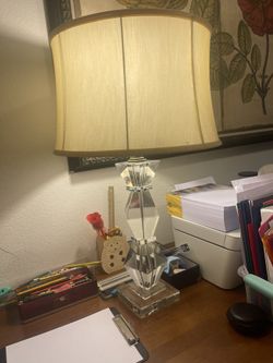 Ethan Allen crystal table lamp