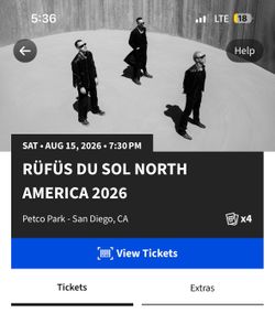 1 GA Floor Rufus Du Sol 8/15